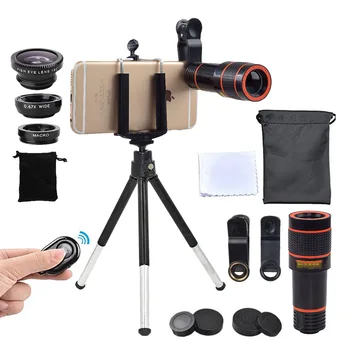 Camera Kit 12X Zoom Lens for Smartphone Telescope Camera Lente Phone Telescope Fisheye Macro Lens Tripod Clip Bluetooth
Camera Kit 12X Zoom Lens for Smartphone Telescope Camera Lente Phone Telescope Fisheye Macro Lens Tripod Clip Bluetooth