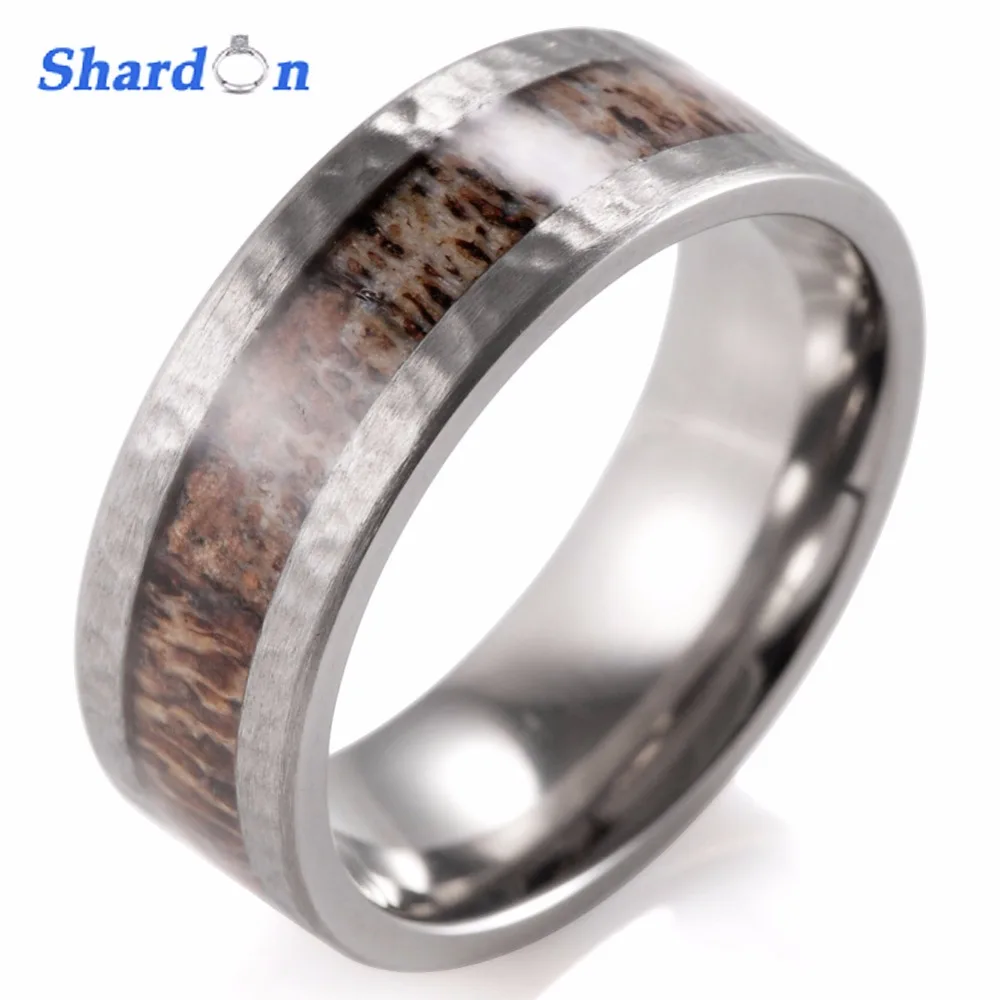 SHARDON Wedding and Engagement Jewelry Wedding Band with Real Wild Antler Inlaid Titanium Ring Men's Outdoor Hunting Ring
SHARDON Wedding and Engagement Jewelry Wedding Band with Real Wild Antler Inlaid Titanium Ring Men's Outdoor Hunting Ring