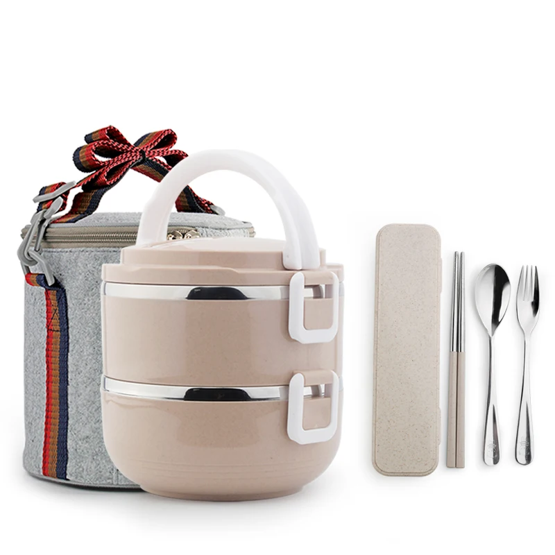 High Quality LunchBox Dishes and Plates Sets Two Layer Stainless Steel Thermal Bento Lunch Box with Bag for Food Containers
High Quality LunchBox Dishes and Plates Sets Two Layer Stainless Steel Thermal Bento Lunch Box with Bag for Food Containers