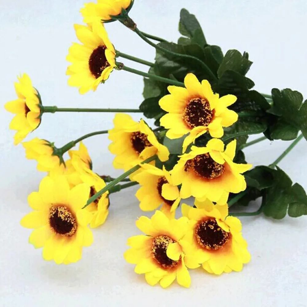 Flower decoration Fake Silk Artificial 14 Heads Sunflower Flower Bouquet Floral Garden Home Decor artificial plants
Flower decoration Fake Silk Artificial 14 Heads Sunflower Flower Bouquet Floral Garden Home Decor artificial plants