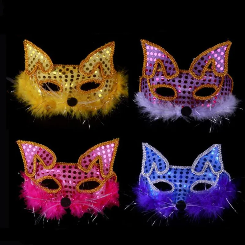 Fashion Sequin Cat Face Feather Mask Women Lady Masquerade Masks Birthday Party Decoration Costume Christmas Halloween
Fashion Sequin Cat Face Feather Mask Women Lady Masquerade Masks Birthday Party Decoration Costume Christmas Halloween