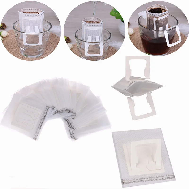 50Pcs/Pack Drip Coffee Cup Filter Bag Portable Hanging Ear Style Coffee Filters Paper Home Office Travel Brew Coffee Tea Tools
50Pcs/Pack Drip Coffee Cup Filter Bag Portable Hanging Ear Style Coffee Filters Paper Home Office Travel Brew Coffee Tea Tools