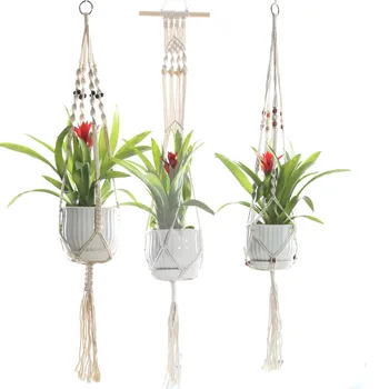 Interior decoration, greening, hand-woven cotton rope, plant hanging basket hanger, sling, hanging net net bag
Interior decoration, greening, hand-woven cotton rope, plant hanging basket hanger, sling, hanging net net bag
