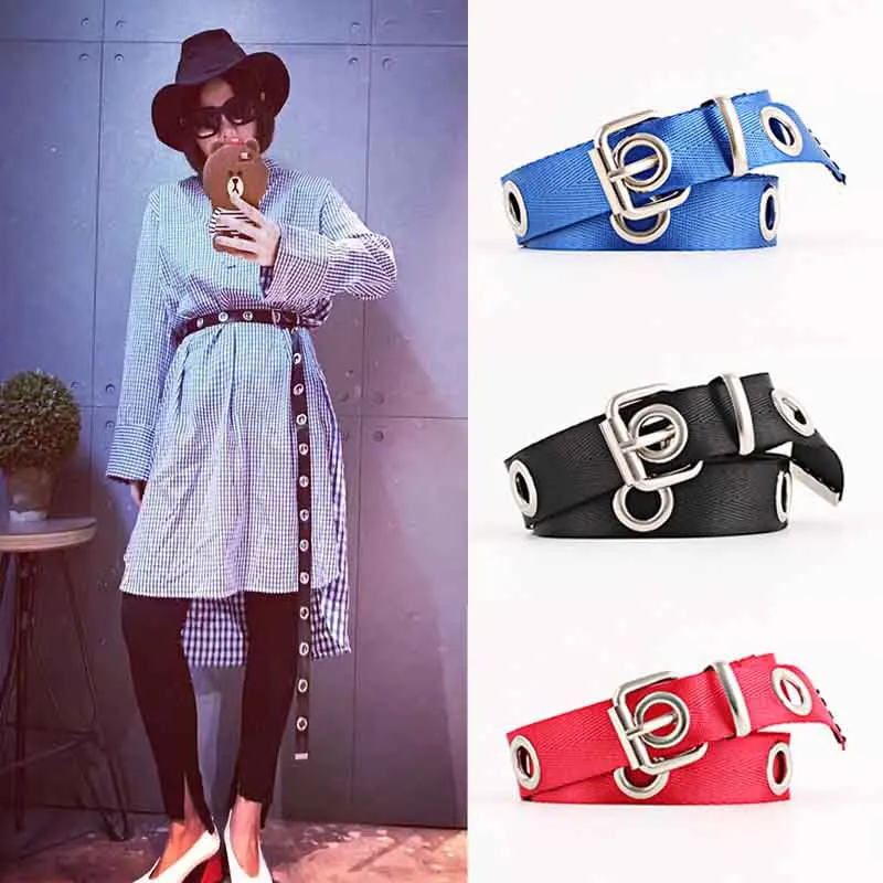 New ladies belt air eye lengthening belt female wild fashion decorative canvas belt
New ladies belt air eye lengthening belt female wild fashion decorative canvas belt