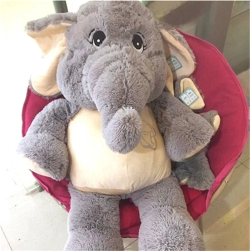 Fancytrader Cuddly Soft Animal Elephant Plush Toy Giant Stuffed Cartoon Elephants Doll Pillow Baby Gift Decoration 10