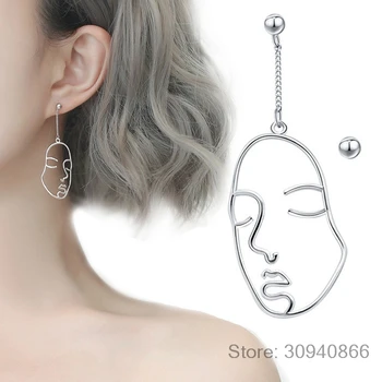 925 Sterling Silver Asymmetry Face Stud Earrings for Women Gift Party Jewelry Accessories pendientes boucle d oreille eh211 
925 Sterling Silver Asymmetry Face Stud Earrings for Women Gift Party Jewelry Accessories pendientes boucle d oreille eh211