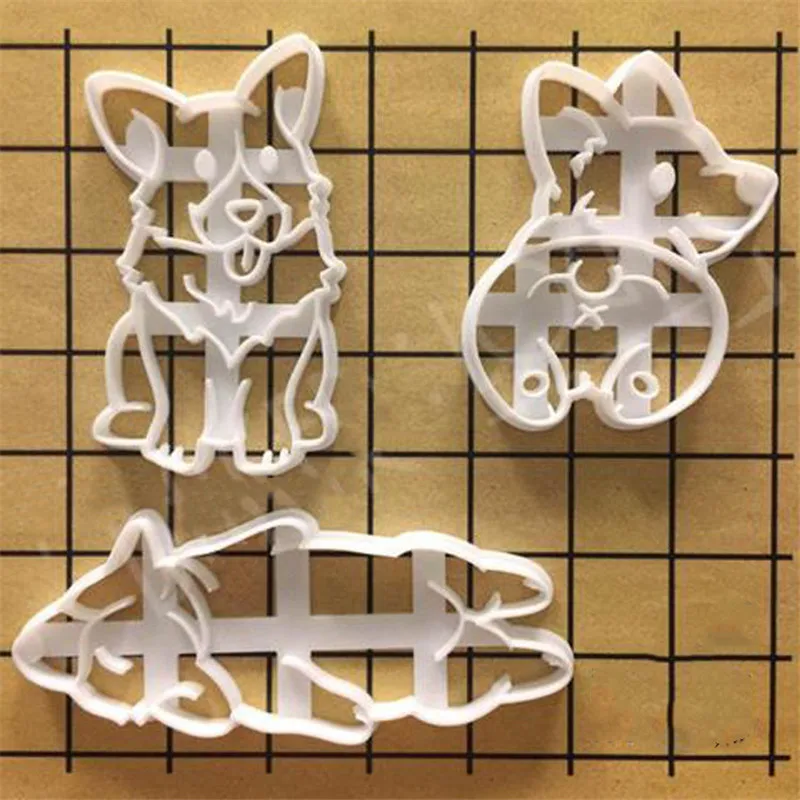 3PCS Corgi Shape Mould Plastic Cookie Cutters Cookie Mold Cutter Dough Biscuit Pastry Fondant Tools for Birthdays Gift For Child
3PCS Corgi Shape Mould Plastic Cookie Cutters Cookie Mold Cutter Dough Biscuit Pastry Fondant Tools for Birthdays Gift For Child