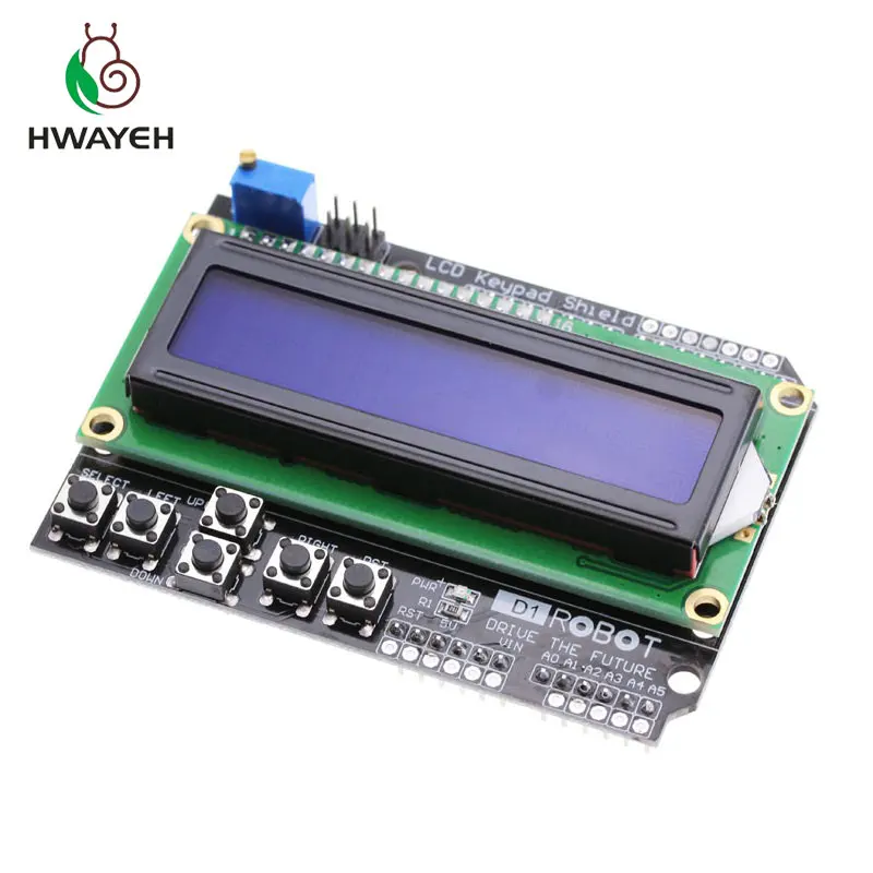 Free Shipping LCD Keypad Shield LCD1602 LCD 1602 Module Display for arduino ATMEGA328 ATMEGA2560 raspberry pi UNO blue screen
Free Shipping LCD Keypad Shield LCD1602 LCD 1602 Module Display for arduino ATMEGA328 ATMEGA2560 raspberry pi UNO blue screen