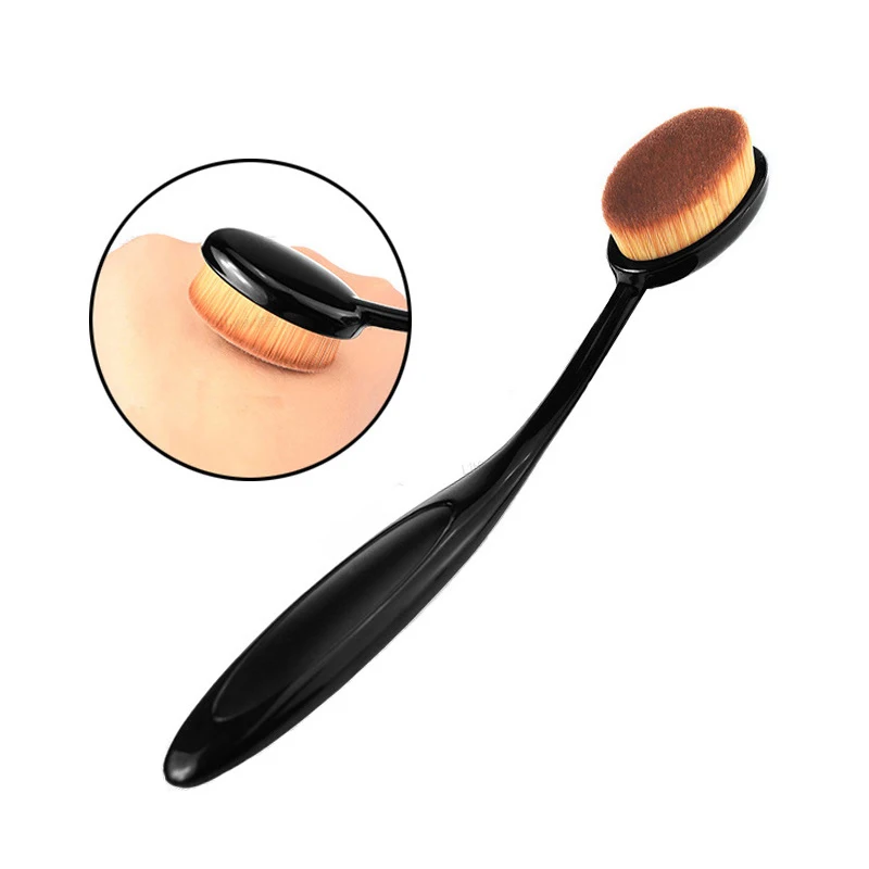 

1Pcs Women Pro Cosmetic blush Makeup Brushes 15cm Toothbrush brush Curve Foundation Brush for lady girls Makeup tool