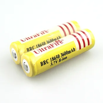 U-F BRC 18650 3.7V 3600mAh Battery with Protected PCB Power Source for LED Flashlight (1 pair)
U-F BRC 18650 3.7V 3600mAh Battery with Protected PCB Power Source for LED Flashlight (1 pair)