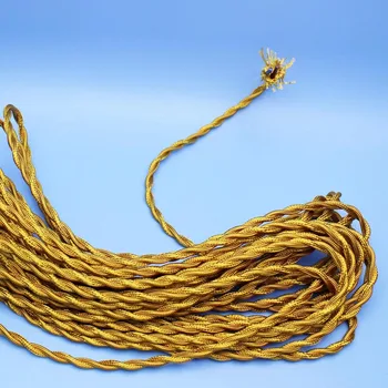 Gold 10m 110V 240V Retro Antique Braided Woven Fabric Lamp Cable Wire Cord Light 2cores 0.75ULm Lighting chandelier accessories
Gold 10m 110V 240V Retro Antique Braided Woven Fabric Lamp Cable Wire Cord Light 2cores 0.75ULm Lighting chandelier accessories