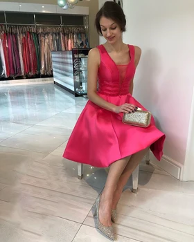 Red Cocktail Gowns For Party 2019 Satin Knee Length V Neck Lovely Short Prom Dresses Plus Size Formal Occasion Dress
Red Cocktail Gowns For Party 2019 Satin Knee Length V Neck Lovely Short Prom Dresses Plus Size Formal Occasion Dress