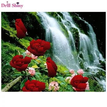 New flowers and waterfall 5D Diamond embroidery Diy diamond square drill rhinestone pasted Crafts Needlework home decoration
New flowers and waterfall 5D Diamond embroidery Diy diamond square drill rhinestone pasted Crafts Needlework home decoration