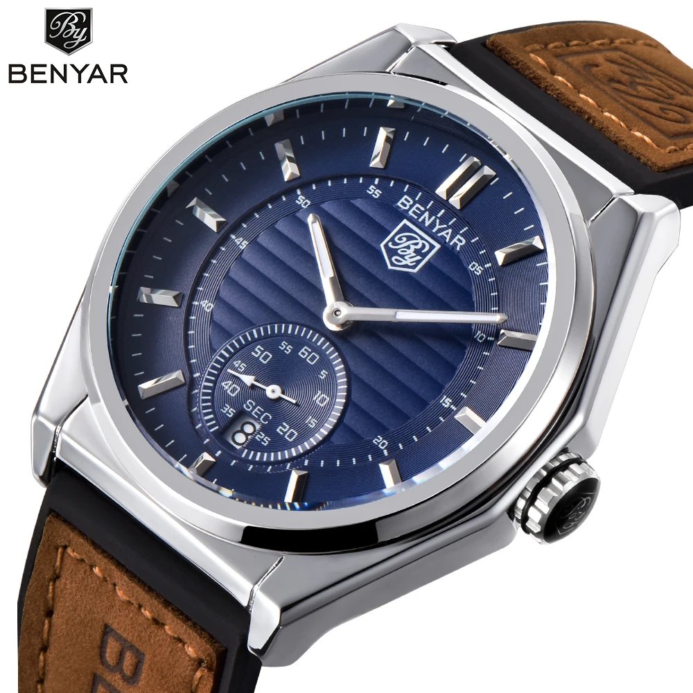 New Watches Male Unique Men Watch BENYAR Luxury Brand Sports Quartz Military silicone Leather Wrist Watch Men relogio masculino
New Watches Male Unique Men Watch BENYAR Luxury Brand Sports Quartz Military silicone Leather Wrist Watch Men relogio masculino