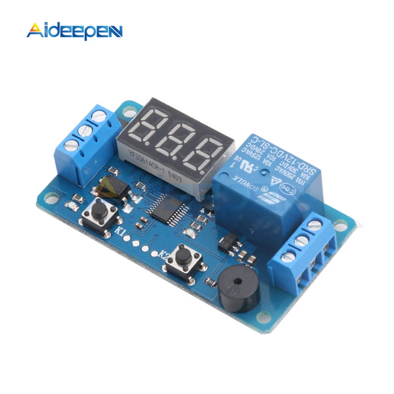 DC 12V LED Digital Time Delay Relay Module Board Timer Relay Time Control Switch Trigger Timing Board PLC Automation Car Buzzer
DC 12V LED Digital Time Delay Relay Module Board Timer Relay Time Control Switch Trigger Timing Board PLC Automation Car Buzzer