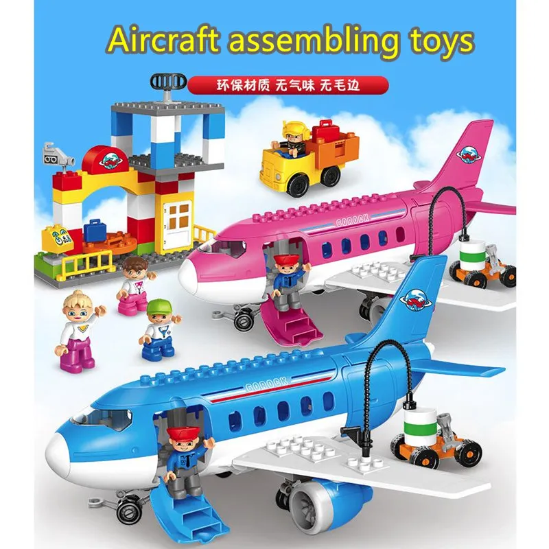 82pcs Large particles child Early education Building Blocks Compatible with duploINGlys Airplane series model toys
82pcs Large particles child Early education Building Blocks Compatible with duploINGlys Airplane series model toys