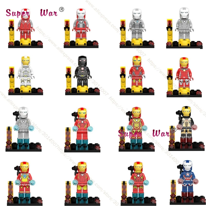 Single Marvel Avengers Iron Man Armor IronMan Mark collectable figure Tony Stark Patriot building blocks bricks toy for children
Single Marvel Avengers Iron Man Armor IronMan Mark collectable figure Tony Stark Patriot building blocks bricks toy for children