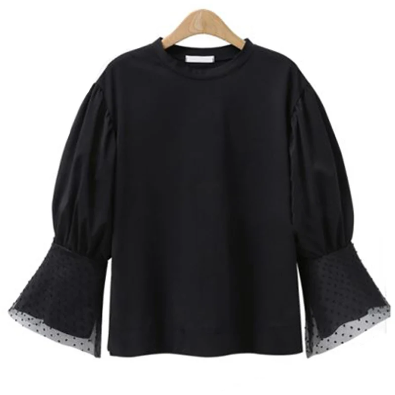 2019 Autumn Winter Plus Size 4XL Women Top European Style Lace Patchwork Loose Flare Sleeve T-shirts Long Sleeve O-Neck Pullover
2019 Autumn Winter Plus Size 4XL Women Top European Style Lace Patchwork Loose Flare Sleeve T-shirts Long Sleeve O-Neck Pullover