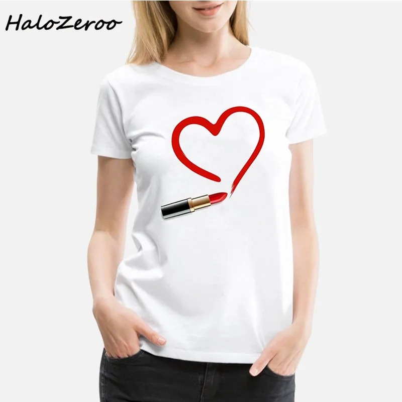 Summer Tops 2018 Harajuku Lipstick love T Shirt Women T-shirts Loose Short Sleeve Plus Size Tee Shirt Femme Camisetas muje 
Summer Tops 2018 Harajuku Lipstick love T Shirt Women T-shirts Loose Short Sleeve Plus Size Tee Shirt Femme Camisetas muje
