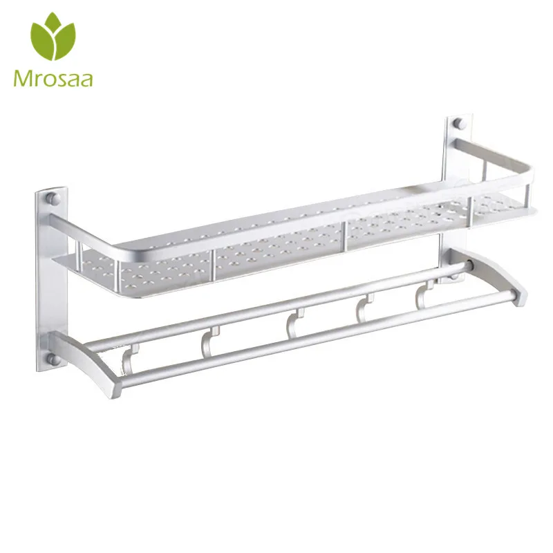 Multifunction Aluminum 2/3 Layers Wall Mounted Bath Towel Shelf Washcloth Towels Rack Holder With 5 Hooks Bathroom Shelves
Multifunction Aluminum 2/3 Layers Wall Mounted Bath Towel Shelf Washcloth Towels Rack Holder With 5 Hooks Bathroom Shelves