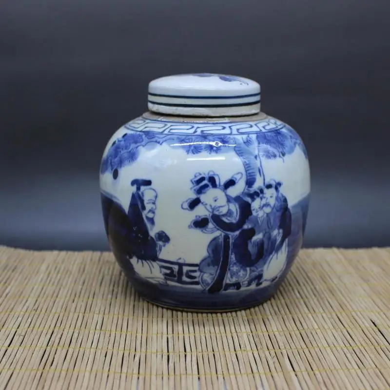 Exquisite Chinese Classical Blue and White Porcelain Antique Pot Jar - "fu lu shou" Chinese Traditional lucky Fairy
Exquisite Chinese Classical Blue and White Porcelain Antique Pot Jar - "fu lu shou" Chinese Traditional lucky Fairy