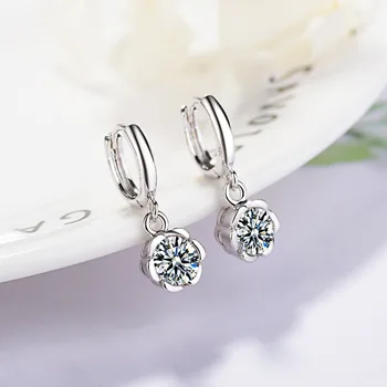 925 Sterling Silver Earrings Crystal Flower Charm Drop Earrings For Women Fashion Lady Sterling-silver-jewelry eh1141
925 Sterling Silver Earrings Crystal Flower Charm Drop Earrings For Women Fashion Lady Sterling-silver-jewelry eh1141