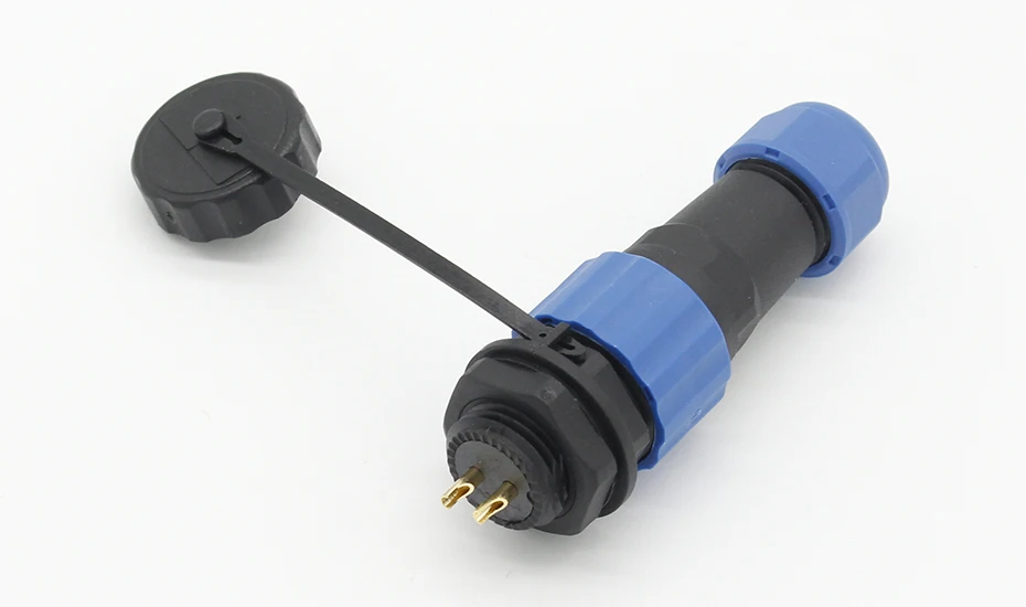 Description Picture 3 of itemSP16 Waterproof Straight Aviation connector 2/3/4/5/6/7/9Pin IP68 industrial cable connector Male plug and Femal socket