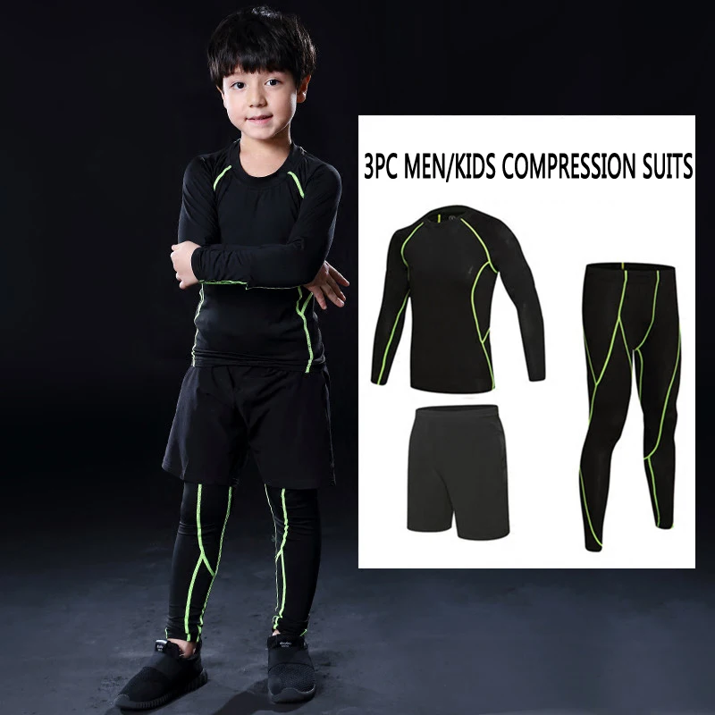 2017 Quick Dry Men's kids Running Sets Compression Fitness Tights soccer Basketball Training Fitness Gym Jogging Suit Sportswear
2017 Quick Dry Men's kids Running Sets Compression Fitness Tights soccer Basketball Training Fitness Gym Jogging Suit Sportswear