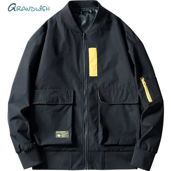 Grandwish Spring Autumn Men's Jacket New Black Blue Color Long Sleeve jacket Hip Hop Fashion Male Baseball Streetwear,LA451
Grandwish Spring Autumn Men's Jacket New Black Blue Color Long Sleeve jacket Hip Hop Fashion Male Baseball Streetwear,LA451
