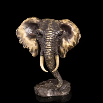 Arts Crafts Copper Modern Sculpture Elephant Figurine Bronze feng shui Statue sculptures Elephant Bust Head elefante bronze escu
Arts Crafts Copper Modern Sculpture Elephant Figurine Bronze feng shui Statue sculptures Elephant Bust Head elefante bronze escu