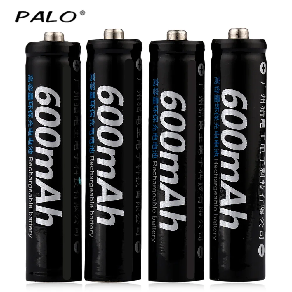 4 pcs Palo AAA 1.2V 600mAh Rechargeable Ni-MH Battery for Camera MP3 MP4 player Video game player Microphone
4 pcs Palo AAA 1.2V 600mAh Rechargeable Ni-MH Battery for Camera MP3 MP4 player Video game player Microphone