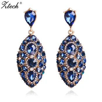 Ztech Hot Big Blue Crystal Luxury Rhinestone Starburst Pendant Gem Statement Earrings Brand Jewelry Good Quality Drop Earrings
Ztech Hot Big Blue Crystal Luxury Rhinestone Starburst Pendant Gem Statement Earrings Brand Jewelry Good Quality Drop Earrings