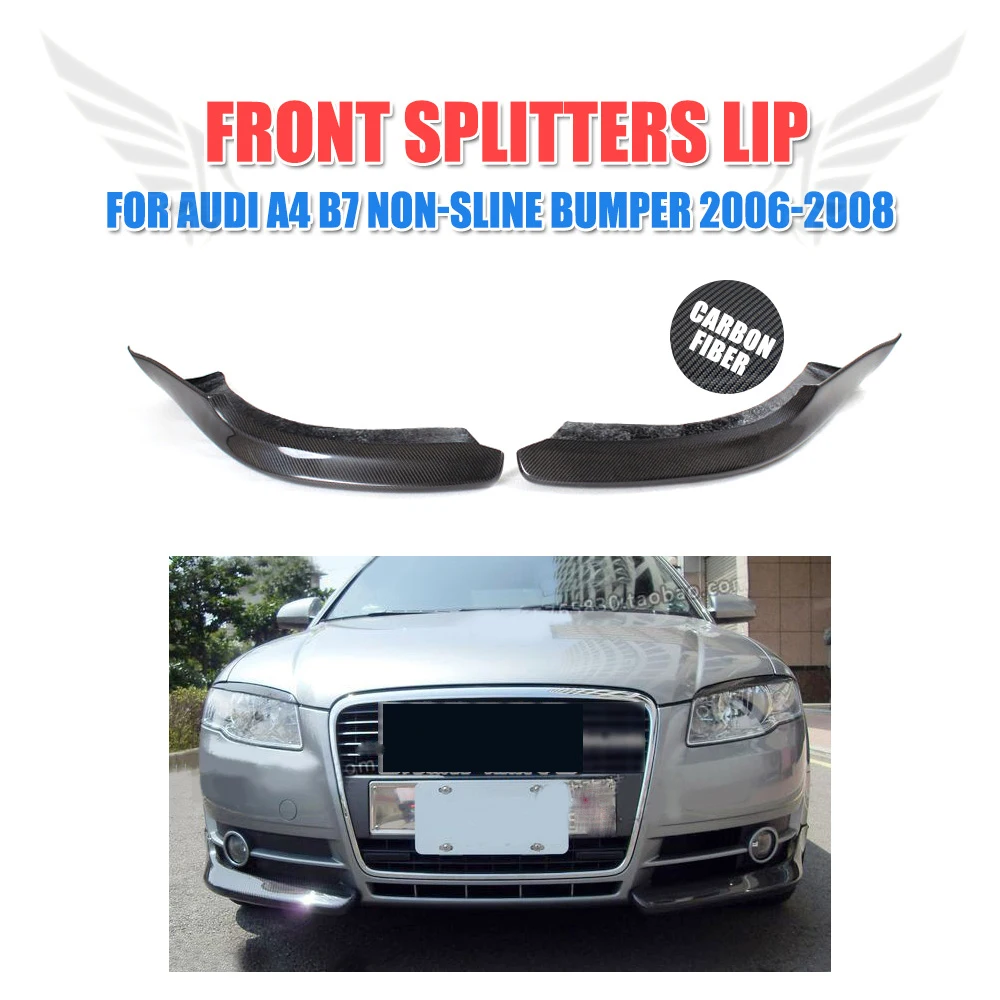 2PCS/Set Carbon Fiber Front Splitters Lip Flaps Aprons Spoiler for Audi A4 B7 Non-Sline Bumper 2006-2008 Car Styling
2PCS/Set Carbon Fiber Front Splitters Lip Flaps Aprons Spoiler for Audi A4 B7 Non-Sline Bumper 2006-2008 Car Styling