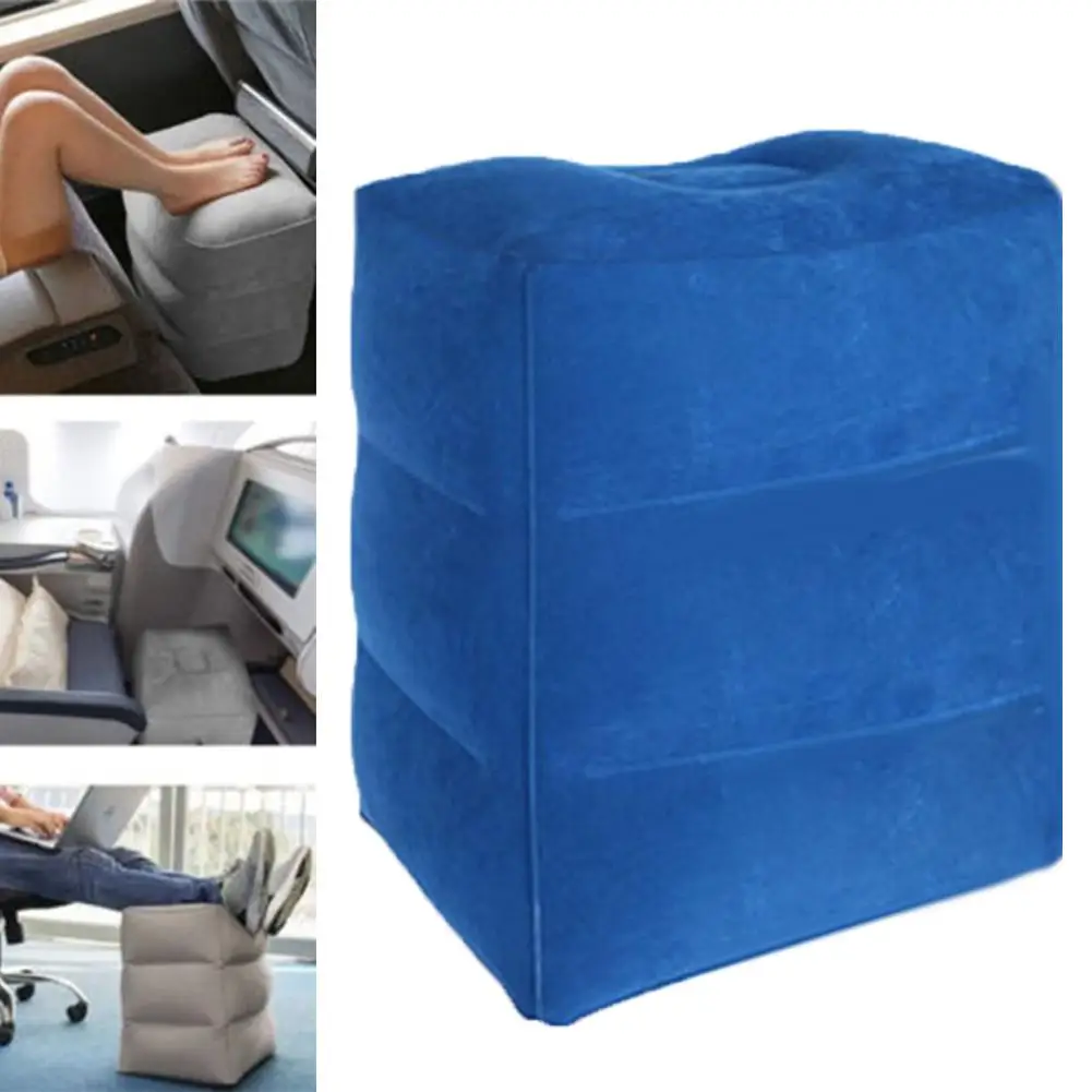 

3 Layers Inflatable Portable Footrest Yoga Pad Travel Air Pillow Cushion Footrest Pillow Plane Train Kids Bed Foot Rest Pad