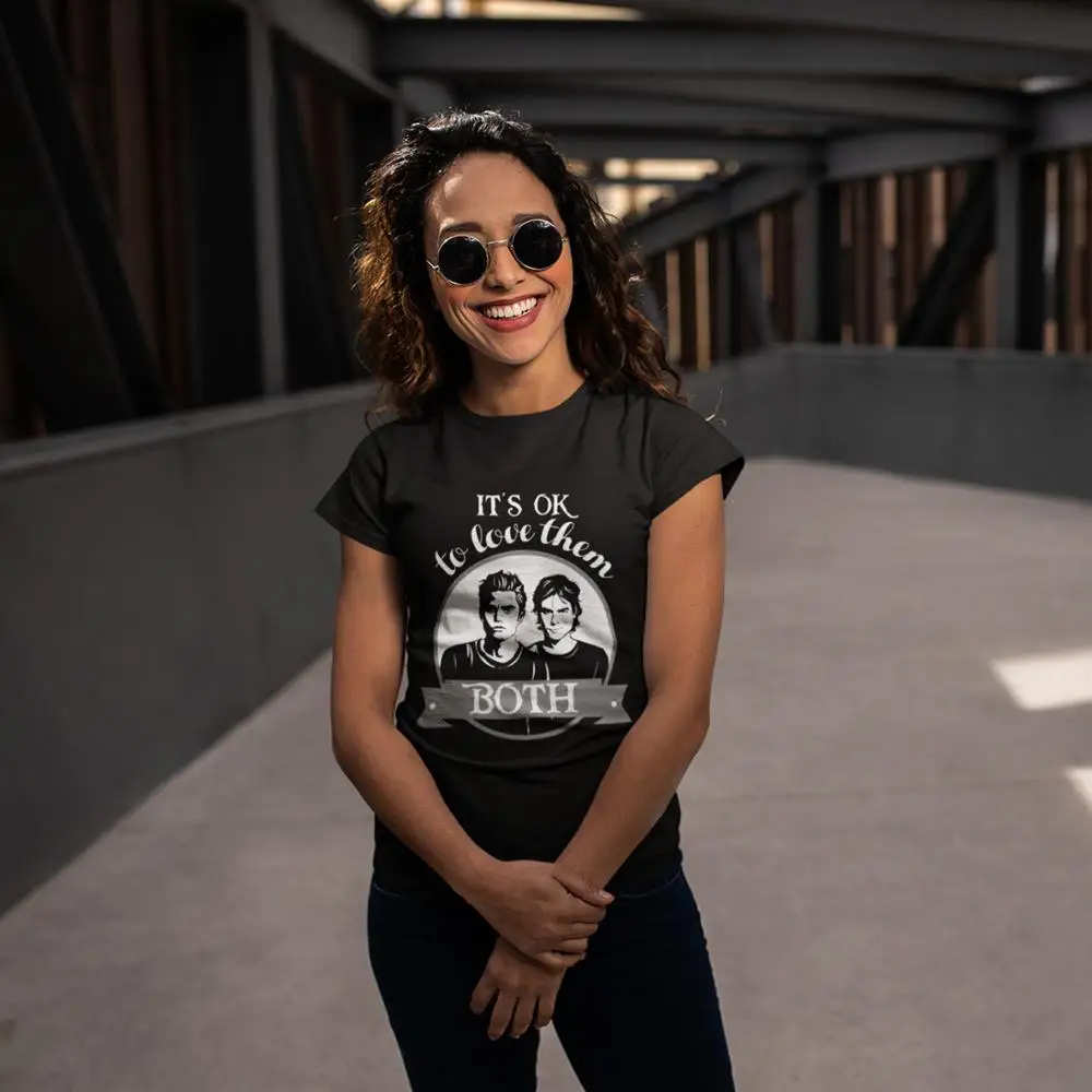 The Vampire Diaries T-Shirt It S OK To Love Them Both T Shirt Casual Plus Size Women tshirt Gray Printed Ladies Tee Shirt
The Vampire Diaries T-Shirt It S OK To Love Them Both T Shirt Casual Plus Size Women tshirt Gray Printed Ladies Tee Shirt