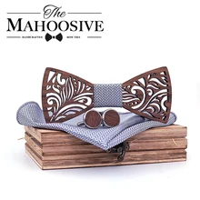 Handkerchief Cravate Bow-Tie-Set Necktie Bowtie Pajarita Gift Wooden Corbatas Papillon Handkerchief Cravate Bow-Tie-Set Necktie Bowtie Pajarita Gift Wooden Corbatas Papillon
