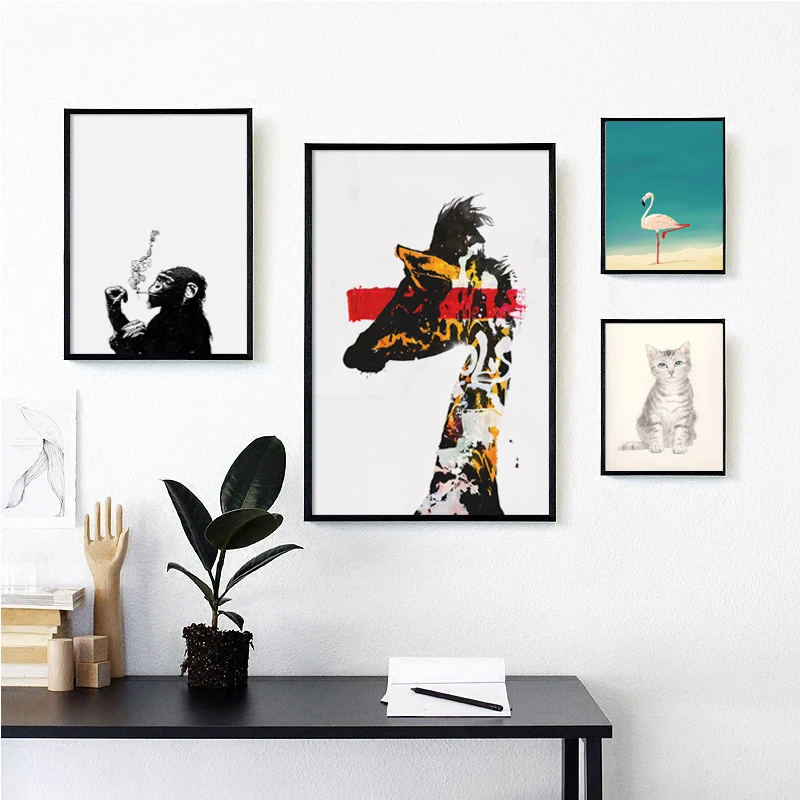Nordic Giraffe Monkey Painting Abstract Art Canvas Art Print Poster Cat Deer Wall Picture Nursery Kids Room Decoration
Nordic Giraffe Monkey Painting Abstract Art Canvas Art Print Poster Cat Deer Wall Picture Nursery Kids Room Decoration