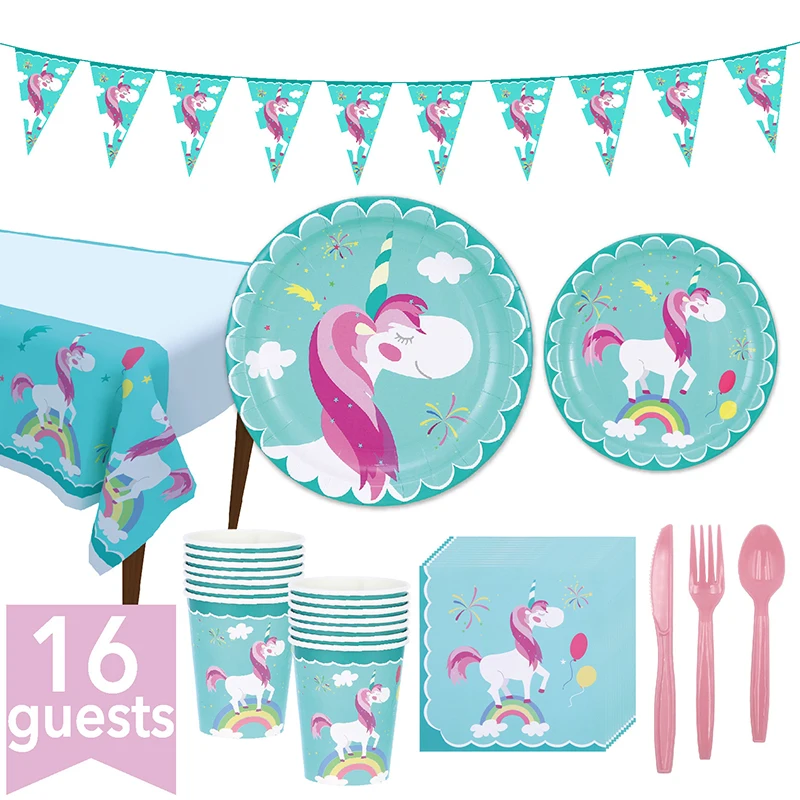 Baby shower blue rainbow pony children birthday party tableware napkin plate party balloon set seat banner DIY supplies
Baby shower blue rainbow pony children birthday party tableware napkin plate party balloon set seat banner DIY supplies