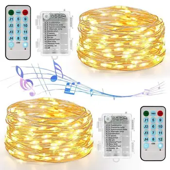 Copper silver Wire Christmas Decor Garland Lamps 10m 100 Led With17 Key RF Remote Control And Power Adapter Music Battery Box
Copper silver Wire Christmas Decor Garland Lamps 10m 100 Led With17 Key RF Remote Control And Power Adapter Music Battery Box