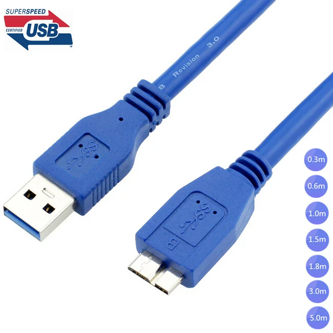 

USB 3.0 A Male AM to Micro B USB 3.0 Micro B Male USB3.0 Cable 0.3m 0.6m 1m 1.5m 1.8m 3m 5m 1ft 2ft 3ft 5ft 6ft 10ft 1 3 5 Meter