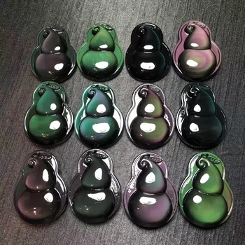 Open natural crystal obsidian gourd ornaments black crystal town house evil spirits security transport feng shui double color ey
Open natural crystal obsidian gourd ornaments black crystal town house evil spirits security transport feng shui double color ey