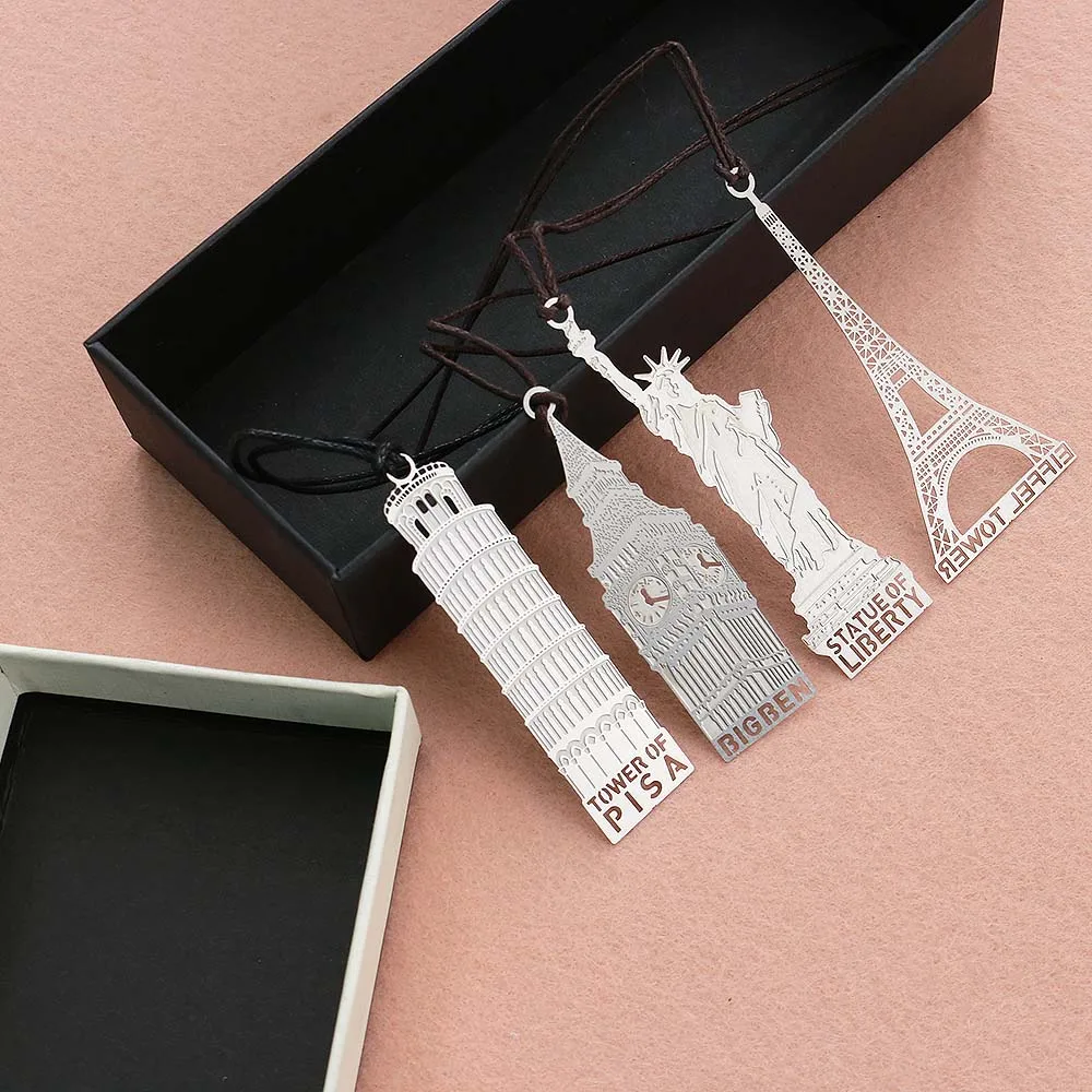 New 5 Pcs/lot Simple Style Creative European and American Monuments / Vintage Architecture / Memory Travel Metal Bookmark Gift
New 5 Pcs/lot Simple Style Creative European and American Monuments / Vintage Architecture / Memory Travel Metal Bookmark Gift
