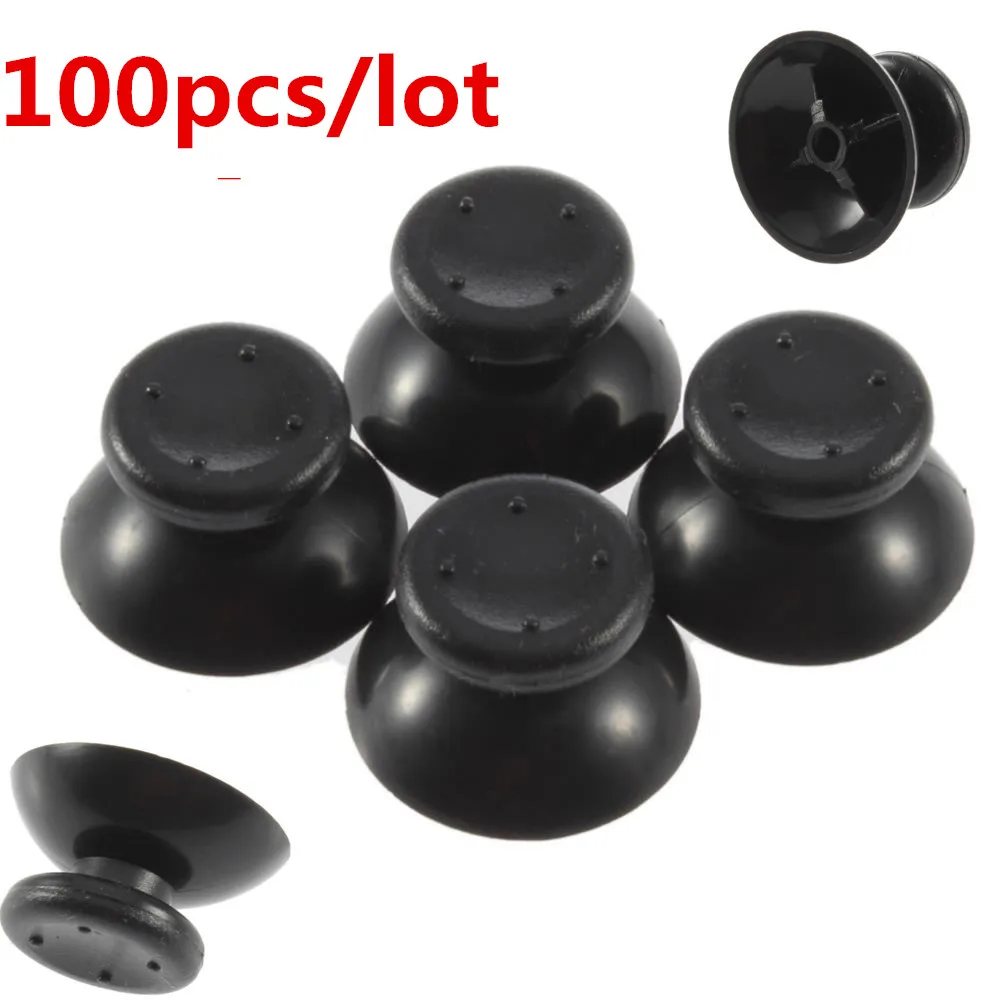 

100pcs/lot Analog Cover 3D Thumb Sticks Joystick Thumbstick Mushroom Cap Cover For Microsoft Xbox 360 XBOX360 Controller black
