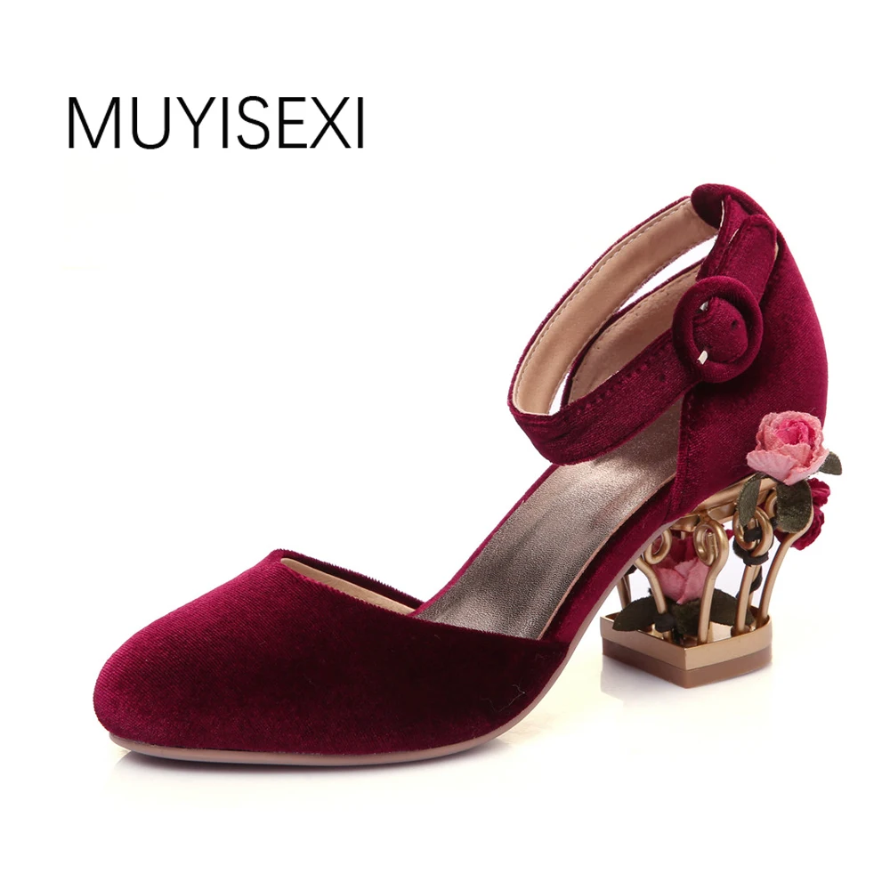 Clear stock! Mary Jane Shoes Velvet Flower in Strange Frework Heels for Wedding Party Women Shoes Black size 10 26 cm MUYISEXI
Clear stock! Mary Jane Shoes Velvet Flower in Strange Frework Heels for Wedding Party Women Shoes Black size 10 26 cm MUYISEXI