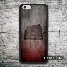 Elephant With Red Wood Case For iPhone 7 6 6s Plus 5 5s SE 5c and For iPod 5 High Quality Classic Phone Cover Drop Ship