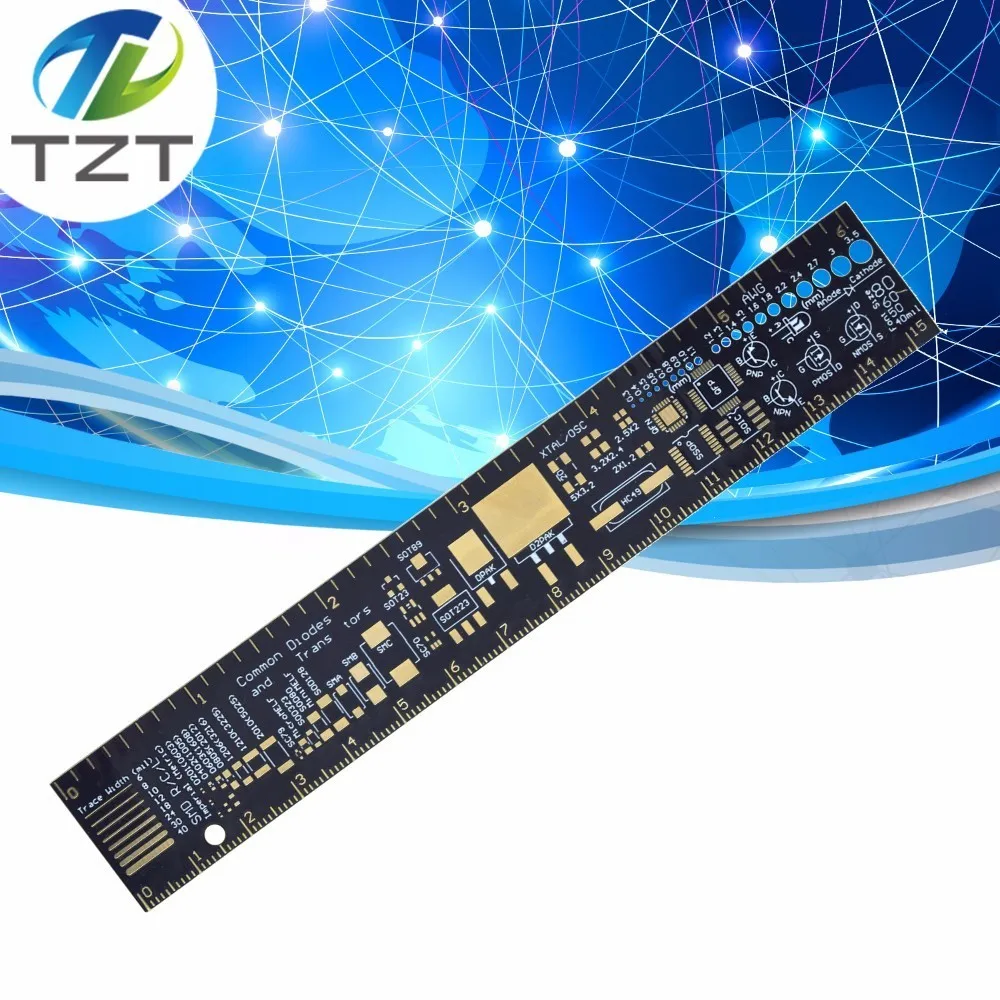 PCB Ruler 15cm For Electronic Engineers For Geeks Makers Fans PCB Reference Ruler PCB Packaging Units v2 - 6
PCB Ruler 15cm For Electronic Engineers For Geeks Makers Fans PCB Reference Ruler PCB Packaging Units v2 - 6