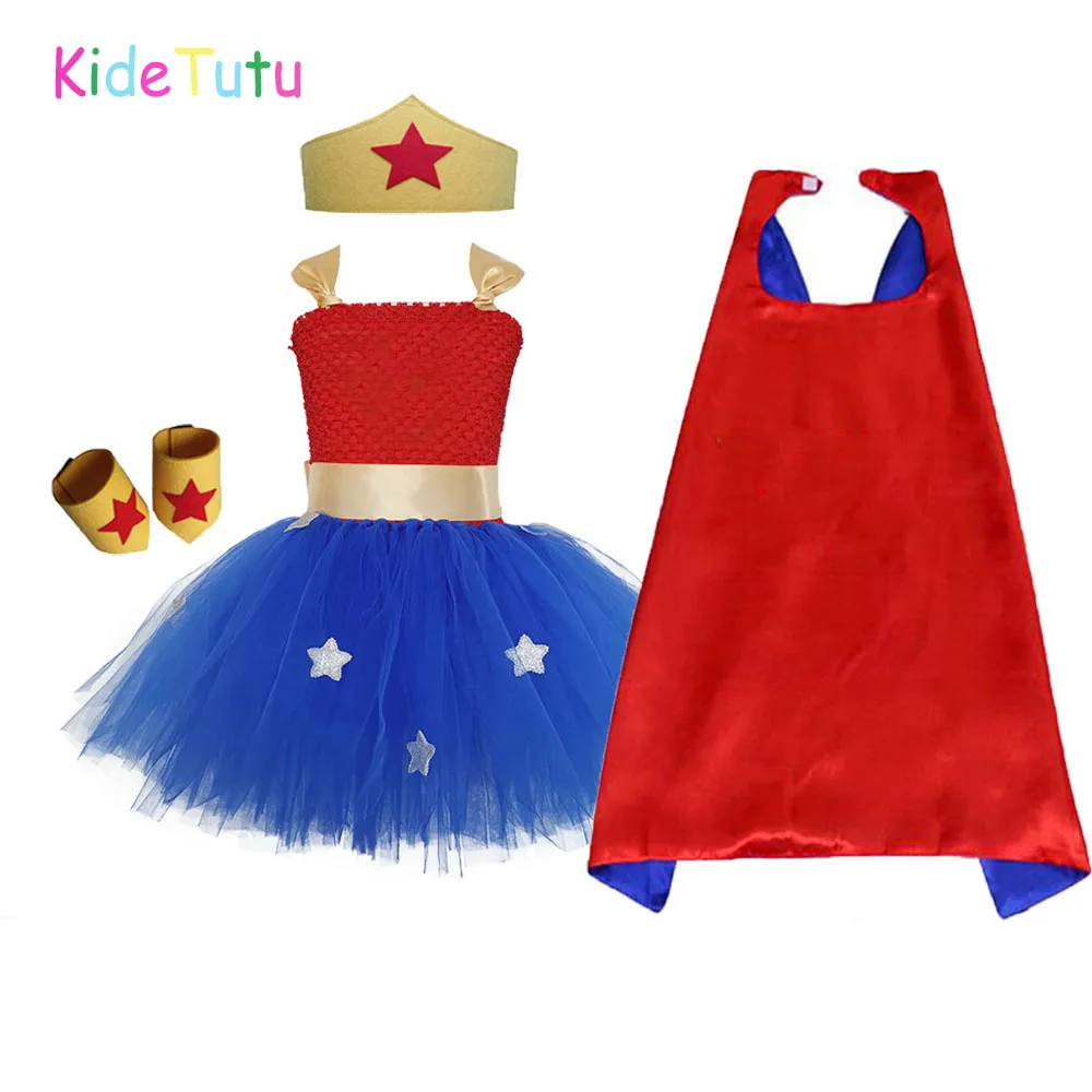 1 Set Wonder Woman Girls Tutu Dress Brave Super Girls Superhero Hero Theme Birthday Party Dresses Halloween Costume For Kids
1 Set Wonder Woman Girls Tutu Dress Brave Super Girls Superhero Hero Theme Birthday Party Dresses Halloween Costume For Kids