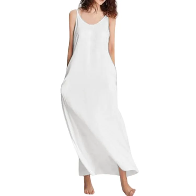 Hitmebox Women Casual Maxi Dress Sleeveless Solid Color Tank Full Long Sundress Pocket Spaghetti Strap Beach A line Cotton Dress
Hitmebox Women Casual Maxi Dress Sleeveless Solid Color Tank Full Long Sundress Pocket Spaghetti Strap Beach A line Cotton Dress
