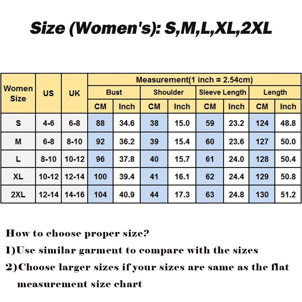 Dubai Size Chart