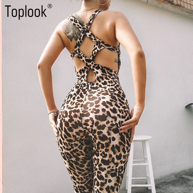 Toplook leopard jumpsuits hollow out print backless sexy 2019 women fashion spaghetti straps cross bandage body rompers
Toplook leopard jumpsuits hollow out print backless sexy 2019 women fashion spaghetti straps cross bandage body rompers